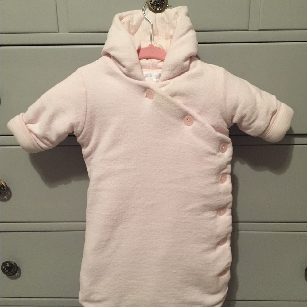 Janie and Jack size 0-3 snow bunting ~ Pink